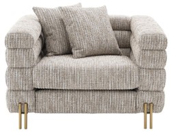 Luxus Wohnzimmer Hotel Sessel Beige Messing Luxury Living Room Hotel Armchair Beige Brass
