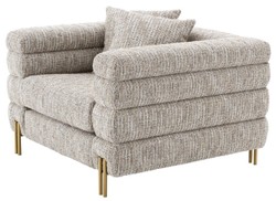 Luxus Wohnzimmer Hotel Sessel Beige Messing Luxury Living Room Hotel Armchair Beige Brass