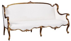 Luxus Barock Wohnzimmer Sofa Antik Stil Sofa Weiß Gold Luxury Baroque Living Room Sofa Antique Style Sofa White Gold