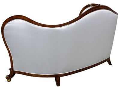 Casa Padrino Luxus Barock Sofa Silber / Dunkelbraun / Gold - Prunkvolles Wohnzimmer Sofa im Barockstil - Barock Wohnzimmer Möbel - Edel & Prunkvoll