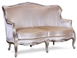 Casa Padrino canapé baroque de luxe argent / argent antique - Magnifique canapé de style baroque de salon - Meuble de salon baroque - Noble & Magnifique