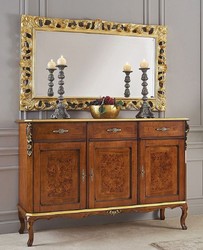 Casa Padrino ensemble de meubles baroques de luxe marron / or - 1 Buffet & 1 Miroir Mural - Mobilier Baroque - Qualité de Luxe - Fabriqué en Italie
