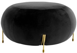 Moderner Luxus Hocker Rundhocker Schwarz Gold Modern Luxury Stool Round Stool Black Gold 