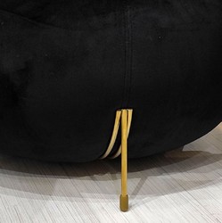 Moderner Luxus Hocker Rundhocker Schwarz Gold Modern Luxury Stool Round Stool Black Gold 