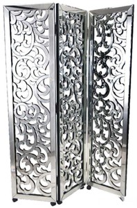 Casa Padrino meuble de séparation de luxe de luxe avec roues 100 x 3 x H. 180 cm - Mobilier de Chambre - Mobilier d'Hôtel