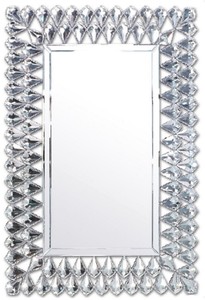 Casa Padrino espejo de pared de cristal Art Deco 66, 2 x 3 x A. 96,6 cm - Espejo de salón rectangular - Muebles Art Deco