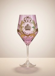 Pompöös by Casa Padrino conjunto de copas de vino de lujo colorido Ø 8,7 x A. 20,3 cm - Copas de vino con baño de oro de 24 quilates - Copas de vino pomposas diseñadas por Harald Glööckler