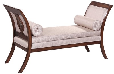 Casa Padrino luxury Art Deco bench silver / dark brown - Handmade solid wood bench - Art Deco Living Room Furniture