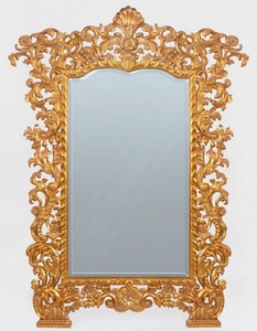 Casa Padrino luxury baroque standing mirror gold - Magnificent solid wood mirror in baroque style - Baroque Furniture - Noble & Magnificent
