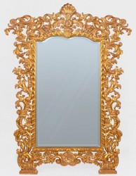 Casa Padrino luxury baroque standing mirror gold - Magnificent solid wood mirror in baroque style - Baroque Furniture - Noble & Magnificent