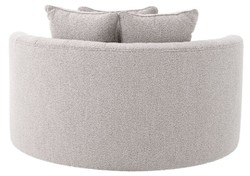 Casa Padrino canapé rond de luxe gris 157 x 148 x H. 90 cm - Canapé de salon rond moderne avec 3 coussins - Meuble de salon - Meuble de luxe