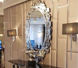 Casa Padrino specchio da parete Art Déco di lusso 60 x A. 120 cm - Magnifico specchio ovale - Mobili Art Déco di Lusso