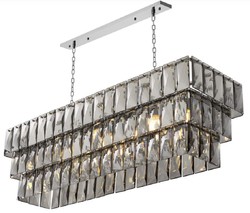 Luxus Wohnzimmer Hotel Kronleuchter Silber Grau Luxury Living Room Hotel Chandelier Silver Gray