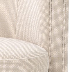 Casa Padrino poltrona girevole di lusso beige / oro opaco 80 x 73 x A. 71,5 cm - Poltrona soggiorno imbottita - Mobile soggiorno di lusso