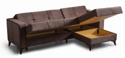 Casa Padrino canapé-lit de luxe marron foncé 243 x 150 x H. 83 cm - Canapé de salon moderne avec 2 oreillers - Meuble de Salon
