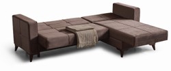Casa Padrino canapé-lit de luxe marron foncé 243 x 150 x H. 83 cm - Canapé de salon moderne avec 2 oreillers - Meuble de Salon