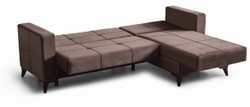 Casa Padrino canapé-lit de luxe marron foncé 243 x 150 x H. 83 cm - Canapé de salon moderne avec 2 oreillers - Meuble de Salon