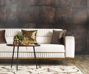 Casa Padrino Luxus Schlafsofa Creme / Braun / Gold 225 x 92 x H. 83 cm - Wohnzimmer Sofa mit 3 Kissen - Luxus Wohnzimmer Möbel