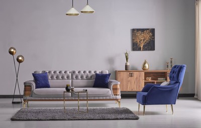 Casa Padrino Luxus Schlafsofa Grau / Braun / Gold 232 x 92 x H. 85 cm - Wohnzimmer Sofa mit 2 Kissen - Luxus Wohnzimmer Möbel