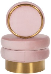 Casa Padrino poltrona di lusso in velluto rosa / oro 66 x 65 x A. 93 cm - Poltrona soggiorno - Poltrona hotel - Mobile soggiorno di lusso