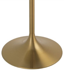 Casa Padrino luxury bistro table white / brass Ø 79 x H. 106.5 cm - Modern standing table with marble top - Round bar table - Luxury bar furniture - Luxury catering furniture - Luxury Quality