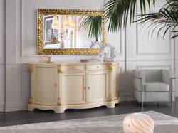 Casa Padrino aparador de caoba barroco de lujo creme / gold - Magnífico mueble de madera maciza con 4 puertas y 2 cajones - Muebles Barrocos - Calidad de Lujo - Hecho en Italia