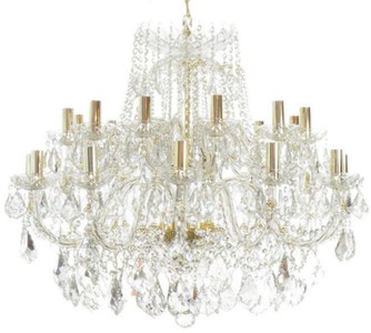 Casa Padrino lustre baroque de luxe en cristal or Ø 90 x H. 70 cm - Magnifique lustre avec cristal fin - Noble & Magnificent