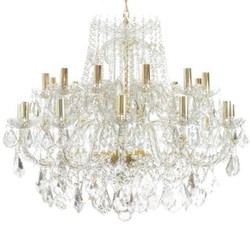 Casa Padrino araña de luces barroco de lujo oro Ø 90 x A. 70 cm - Magnífica lámpara de araña con cristal fino - Noble & Magnífico