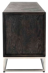 Luxus Designer TV Schrank Sideboard Schwarz Silber Luxury Designer TV Cabinet Sideboard Black Silver