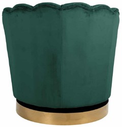 Casa Padrino luxury velvet swivel armchair green / gold 81.5 x 76 x H. 79 cm - Modern living room armchair - Luxury living room furniture