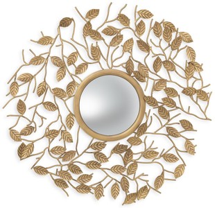 Casa Padrino miroir de luxe laiton vintage Ø 130 cm - Miroir mural rond convexe - Mobilier de Luxe - Collection de Luxe