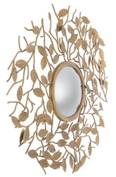 Casa Padrino miroir de luxe laiton vintage Ø 130 cm - Miroir mural rond convexe - Mobilier de Luxe - Collection de Luxe