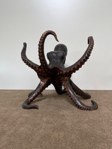 Casa Padrino Luxus Bronze Deko Skulptur Krake 76 x 86 x H. 76 cm - Bronze Dekofigur - Luxus Deko Accessoires