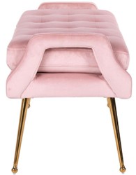 Luxus Samt Bank Sitzbank Rosa Gold Luxury Velvet Bench Pink Gold