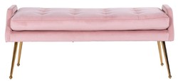 Luxus Samt Bank Sitzbank Rosa Gold Luxury Velvet Bench Pink Gold
