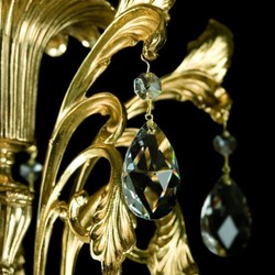 Casa Padrino luxury baroque crystal chandelier gold Ø 120 x H. 135 cm - Magnificent brass chandelier with Bohemian crystal glass - Noble & Magnificent