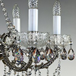 Luxus Barock Wohnzimmer Hotel Restaurant Kristall Kronleuchter Antik Silber Luxury Baroque Living Room Hotel Restaurant Crystal Chandelier Antique Silver