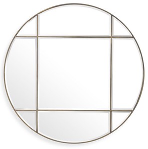 Casa Padrino miroir de luxe laiton vintage Ø 110 cm - Miroir mural rond - Miroir de salon - Miroir de garde-robe - Qualité de Luxe