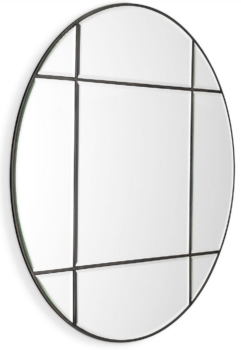 Casa Padrino miroir de luxe bronze Ø 110 cm - Miroir mural rond - Miroir de salon - Miroir de garde-robe - Qualité de Luxe