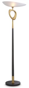 Luxus Designer Metall Stehleuchte mit Marmorsockel Antik Messingfarben Schwarz Weiß Luxury Designer Metal Floor Lamp with Marble Base Antique Brass Black White