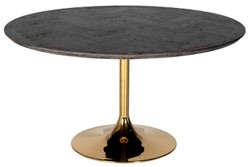 Runder Luxus Designer Esstisch Schwarz Gold Round Luxury Designer Dining Table Black Gold