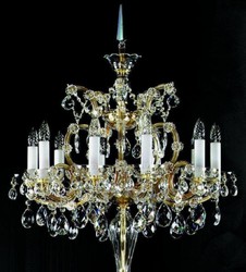 Casa Padrino luxury baroque crystal floor lamp gold Ø 68 x H. 168 cm - Magnificent floor lamp with Bohemian crystal glass - Baroque crystal lights - Luxury Quality