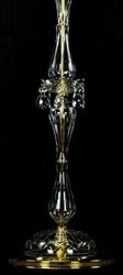 Casa Padrino luxury baroque crystal floor lamp gold Ø 68 x H. 168 cm - Magnificent floor lamp with Bohemian crystal glass - Baroque crystal lights - Luxury Quality