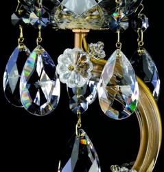 Casa Padrino luxury baroque crystal table lamp gold Ø 25 x H. 49 cm - Magnificent desk lamp with Bohemian crystal glass - Baroque crystal lights