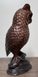 Casa Padrino escultura de bronce de lujo búho 15 x 15 x A. 37 cm - Figura decorativa - Decoración de salón - Decoración de escritorio