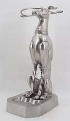 Casa Padrino porte-parapluie en bronze de luxe sculpture lévrier argent 38 x 43 x H. 81 cm - Figurine décorative en bronze - Collection de Luxe