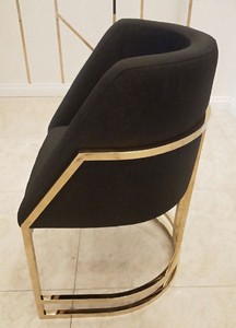 Casa Padrino sedia da pranzo di lusso nero / oro 60 x 56 x A. 80 cm - Mobili per sala da pranzo di lusso - Qualità di Lusso