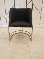 Casa Padrino luxury dining room chair black / gold 60 x 56 x H. 80 cm - Luxury dining room furniture - Luxury Quality Casa Padrino luxury dining room chair black / gold 60 x 56 x H. 80 cm - Luxury dining room furniture - Luxury Quality