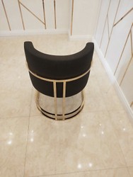 Casa Padrino luxury dining room chair black / gold 60 x 56 x H. 80 cm - Luxury dining room furniture - Luxury Quality Casa Padrino luxury dining room chair black / gold 60 x 56 x H. 80 cm - Luxury dining room furniture - Luxury Quality