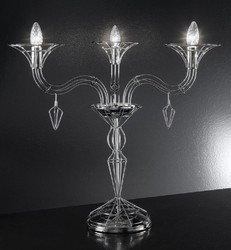 Luxus Jugendstil Metall Tischleuchte Silber Luxury Art Nouveau Metal Table Lamp Silver